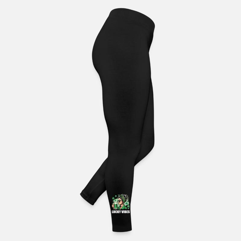 St. Patrick's Day Lucky Vibes Stil Frauen Jersey Leggings