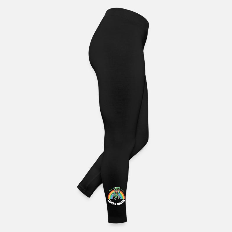 Saint-Patrick Happy Vibes Arc-en-ciel Legging en jersey Femme