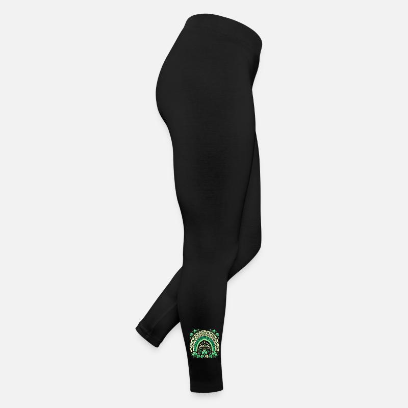 Regenbogen Kleeblatt St. Patrick's Day Zauber Frauen Jersey Leggings