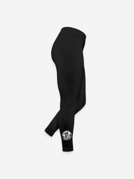 Bike Adventure Bigfoot Mountain Bike Forest - Women’s Jersey Leggings - black - Right