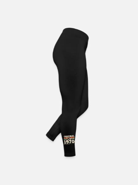 55th Birthday Legendary June 1970 Vintage 1970 - Women’s Jersey Leggings - black - Right