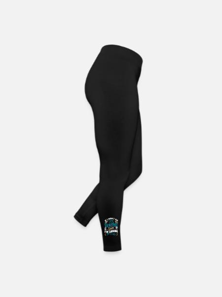 Patinage Maman Tshirt Patinage Artistique Cadeau - Legging en jersey Femme - noir - Droite