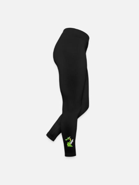 Pixel Drache, Game Design - Frauen Jersey Leggings - Schwarz - Rechts