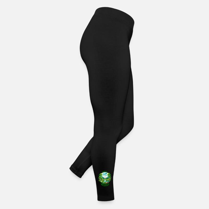 Sauver le monde (un appel à la conservation)Vert Legging en jersey Femme