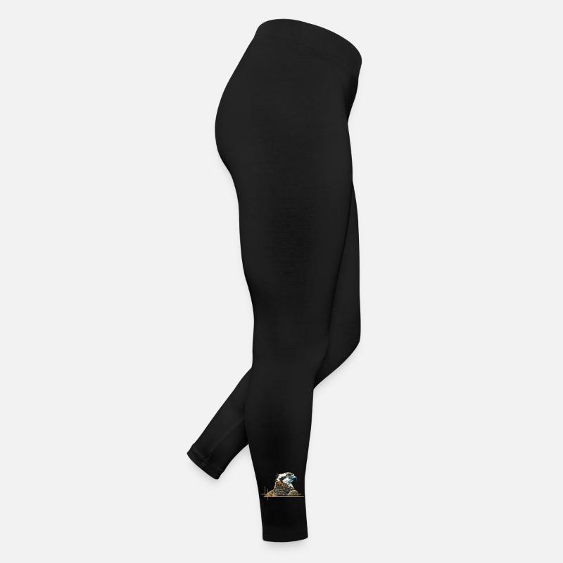 Magnificent falcon - Women’s Jersey Leggings - black