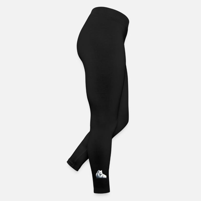 Fox in winter elegance - Women’s Jersey Leggings - black