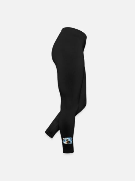 German Shepherd in a magical winter landscape - Women’s Jersey Leggings - black - Right