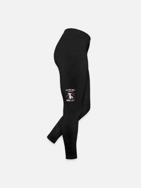 Kuh Kühe Bauer Landwirt Bauernhof Kalb Kälber Rind - Frauen Jersey Leggings - Schwarz - Rechts