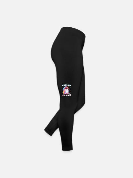 Geburtstagsgeschenk 8 Jahre Geburtstagskind - Frauen Jersey Leggings - Schwarz - Rechts