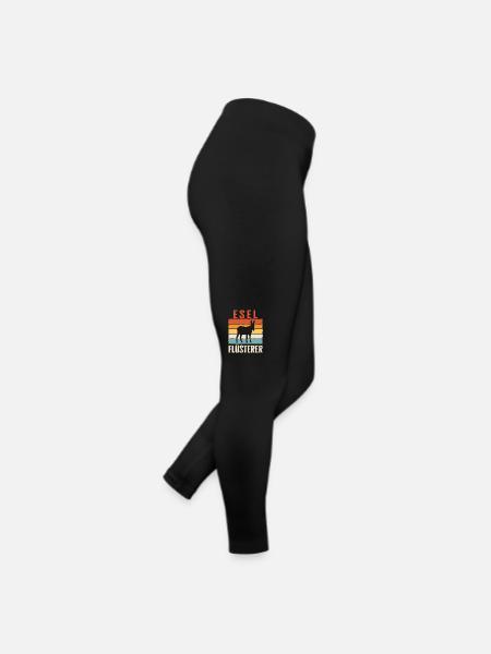Esel Eselchen Maultier Muli - Frauen Jersey Leggings - Schwarz - Rechts
