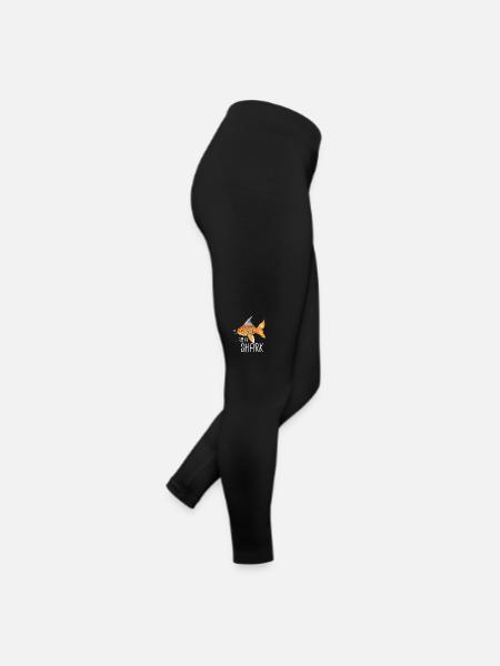 Hai Ozean Tigerhai Tier Fisch - Frauen Jersey Leggings - Schwarz - Rechts