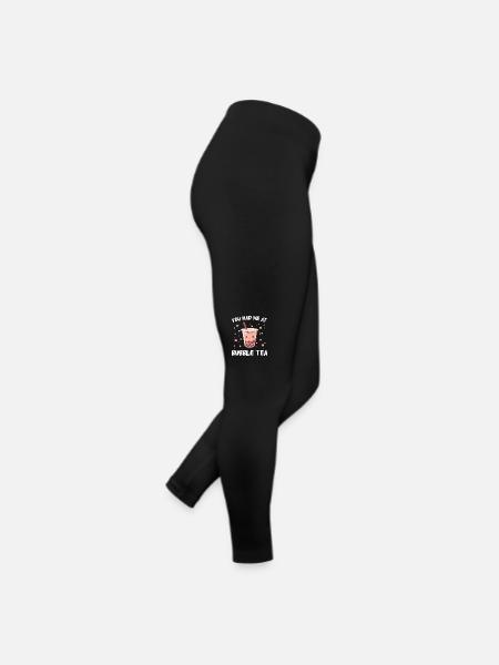 Bubble Tea Boba Tea Bubble Boba Tea - Frauen Jersey Leggings - Schwarz - Rechts