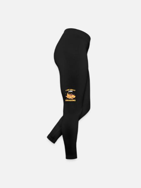 Dragon Mystic Dragon Fantasy - Women’s Jersey Leggings - black - Right