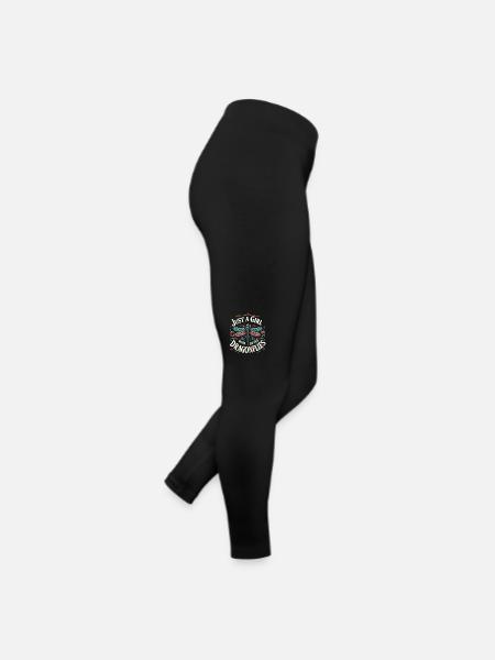 Libelle Libellen Insekten Natur - Frauen Jersey Leggings - Schwarz - Rechts