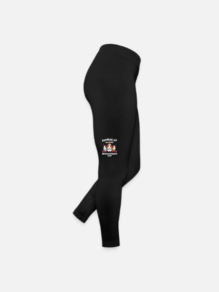 Cochon d’Inde Shorthair Longhair Chiens à crête - Legging en jersey Femme - noir - Droite