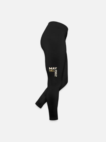 May 1962 Birthday May 1962 Gift May 1962 May - Women’s Jersey Leggings - black - Right