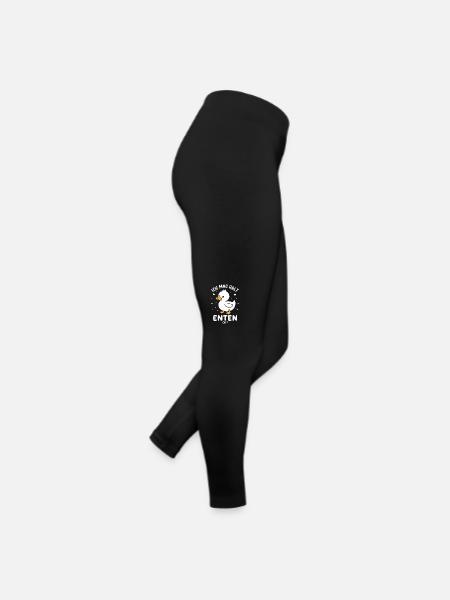 Mallard, Duck, Duck, Dark Duck, Bird - Women’s Jersey Leggings - black - Right