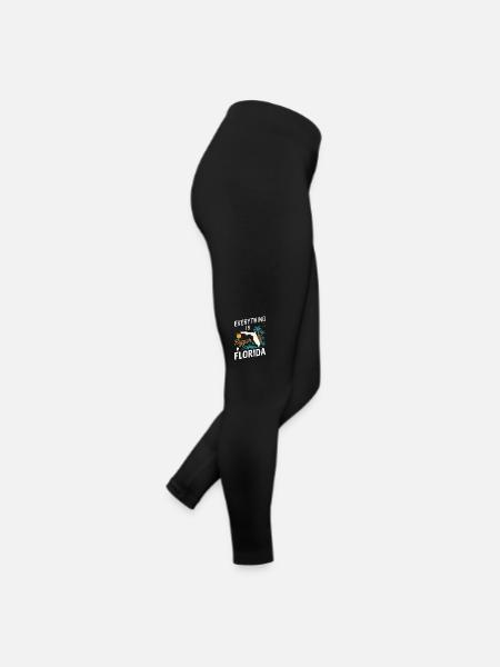 Florida USA Amerika Saat - Frauen Jersey Leggings - Schwarz - Rechts