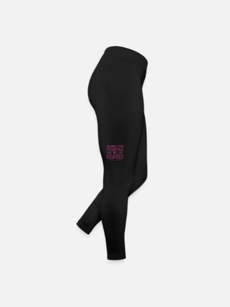 Deux Titres Mamie Routière Camionneuse Mémé Cadeau - Legging en jersey Femme - noir - Droite