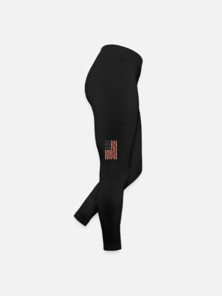 USA America Flag Patriots - Women’s Jersey Leggings - black - Right