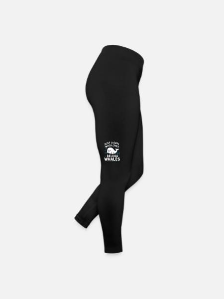 Béluga Océan Bélugas Baleines - Legging en jersey Femme - noir - Droite