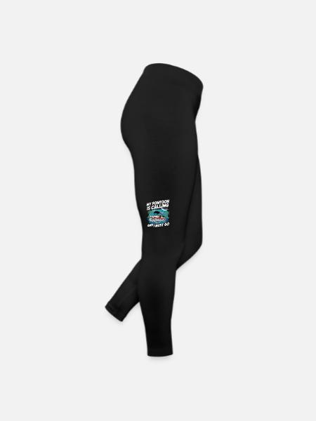 Pontoon Boat Captain Pontoon Boats - Women’s Jersey Leggings - black - Right