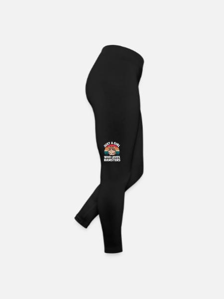 Hamster - Frauen Jersey Leggings - Schwarz - Rechts