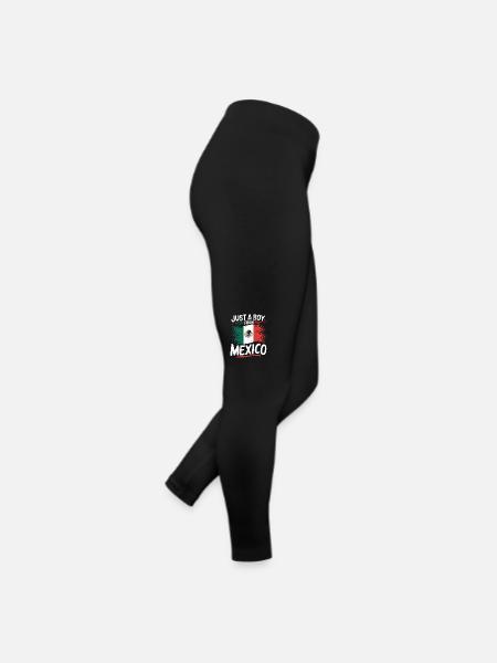 Mexiko Mexico Mexikanisch Spanisch - Frauen Jersey Leggings - Schwarz - Rechts