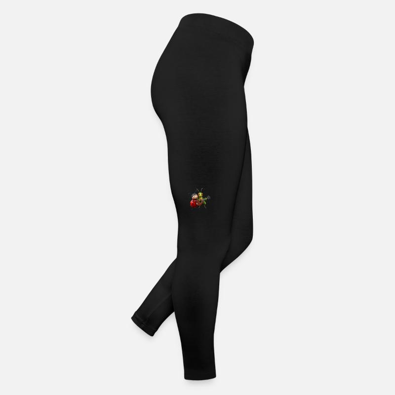 Ladybug and Grasshopper Playing the Mandolin Women’s Jersey Leggings