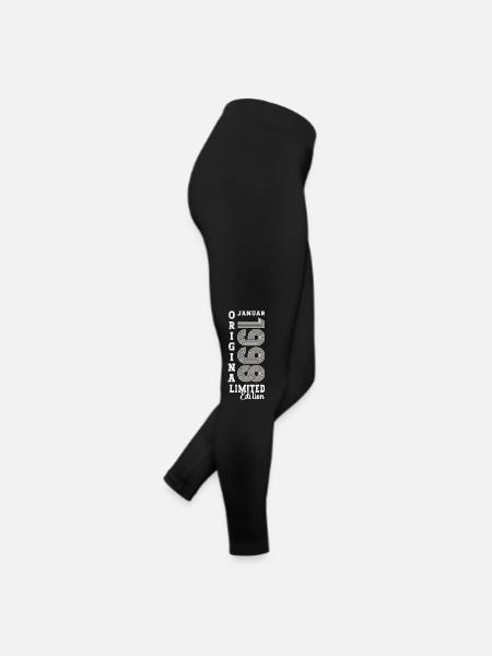 Jahrgang 1998 Januar 25. Geburtstag Geschenk Mann - Frauen Jersey Leggings - Schwarz - Rechts
