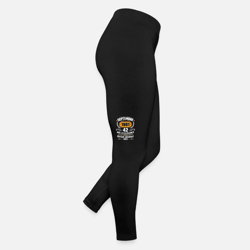 Cadeau anniversaire 42 Ans septembre 1981 Vintage Legging en jersey Femme