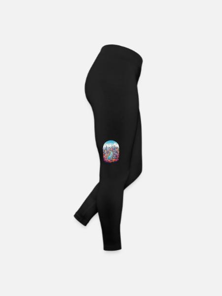 Paysage urbain - Legging en jersey Femme - noir - Droite