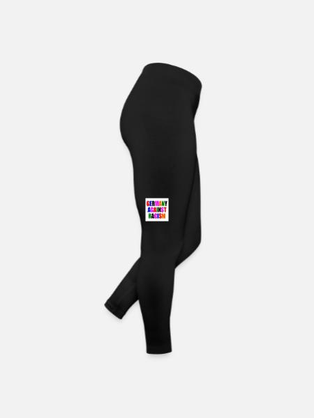 Germany against racism - Frauen Jersey Leggings - Schwarz - Rechts