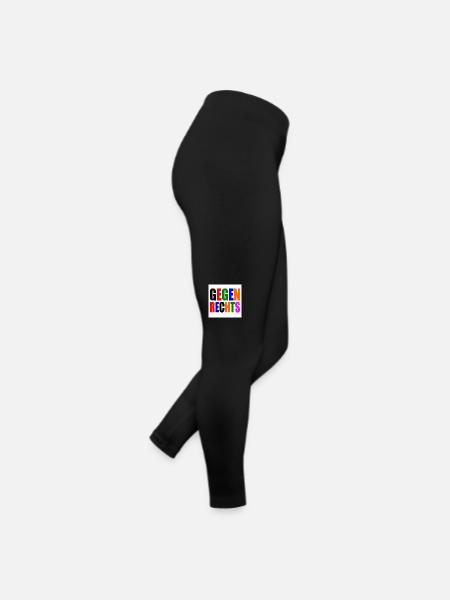Gegen rechts - Frauen Jersey Leggings - Schwarz - Rechts