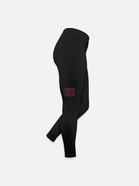 Zwei Titel Oma Handballerin, Handball, Großmutter - Frauen Jersey Leggings - Schwarz - Rechts