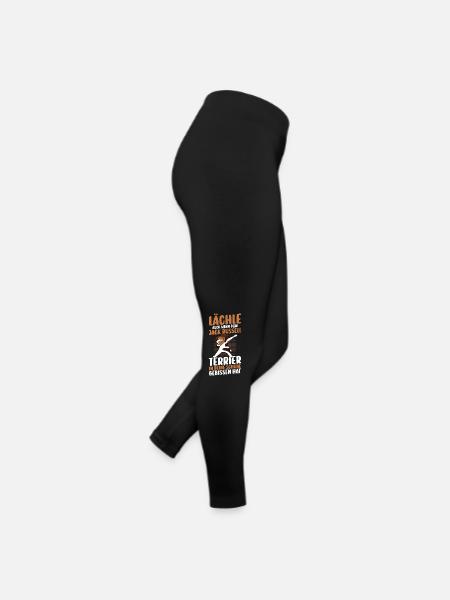 Hund Jacke Russell - Frauen Jersey Leggings - Schwarz - Rechts