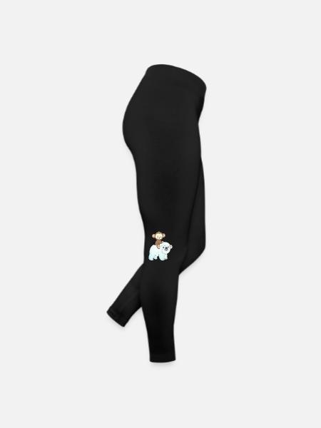 Monkey chevauche l’ours polaire ours polaire - Legging en jersey Femme - noir - Droite