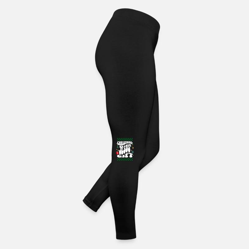Cadeau de Noël Jésus - Chrétiens Retro Ugly Noël Legging en jersey Femme