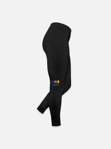 Roumanie - Legging en jersey Femme - noir - Droite
