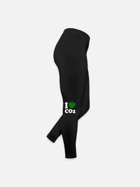 I love co2 - Women’s Jersey Leggings - black - Right
