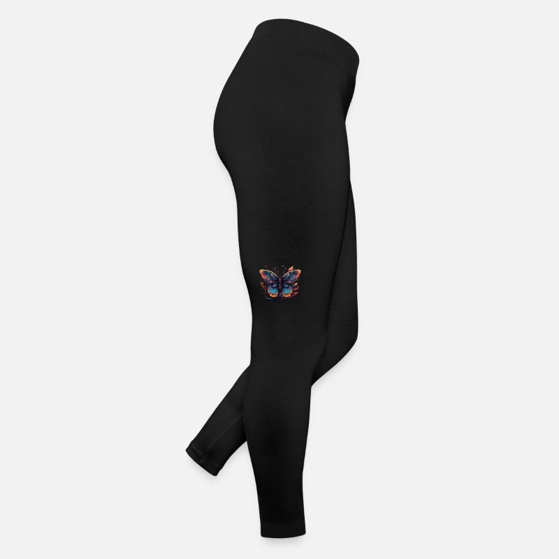 Mariposa púrpura Leggings de punto para mujer