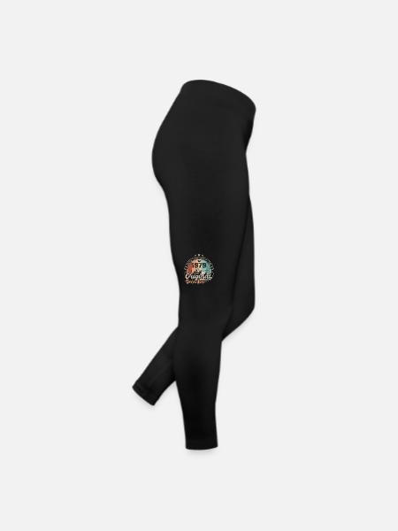 December 1979 Birthday Gift - December 1979 - Women’s Jersey Leggings - black - Right