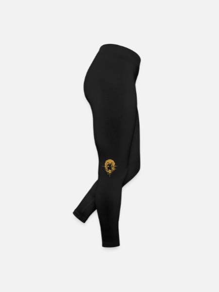 Drumset Silhouette Drums - Women’s Jersey Leggings - black - Right