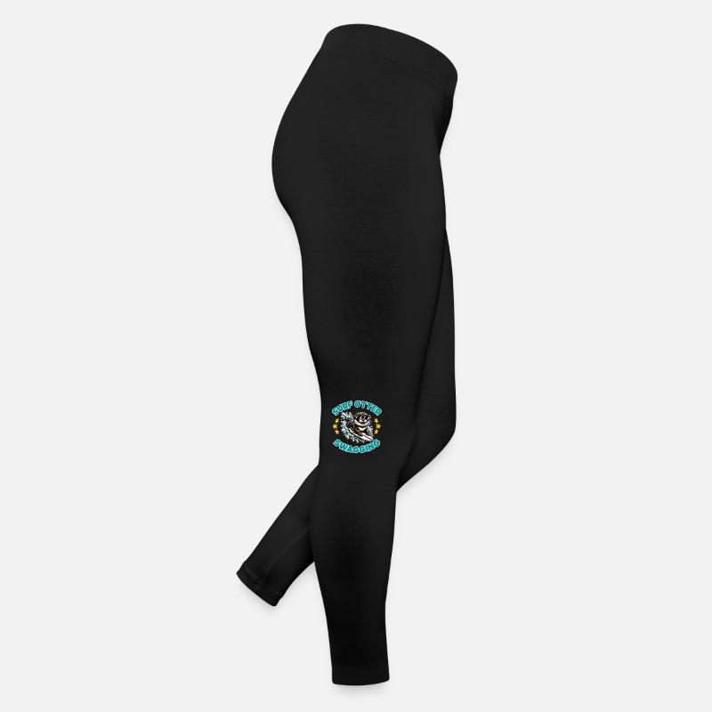 Drôle de loutre surfeuse avec des lunettes de soleil Legging en jersey Femme
