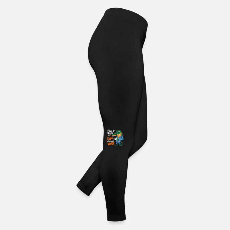 Morning Coffee Morning Grouch Crocodile avec tasse à café Legging en jersey Femme