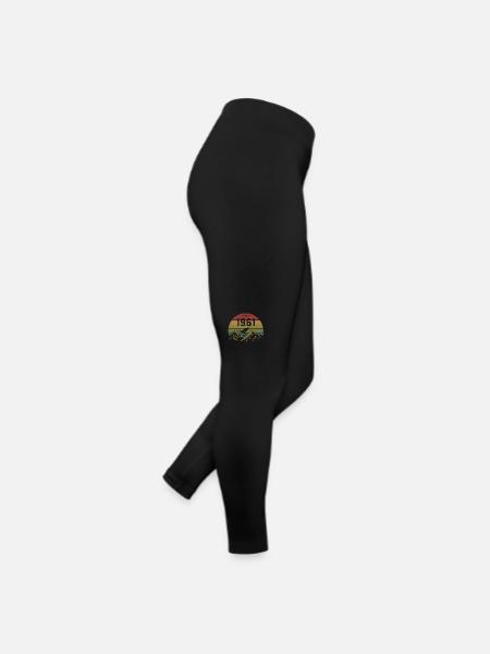 1961 Vintage Birthday 1961 Retro Gift Idea - Women’s Jersey Leggings - black - Right