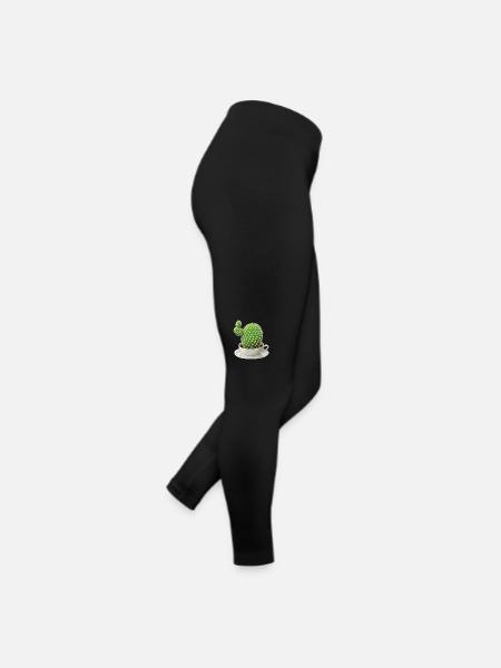 Cactus café - Legging en jersey Femme - noir - Droite