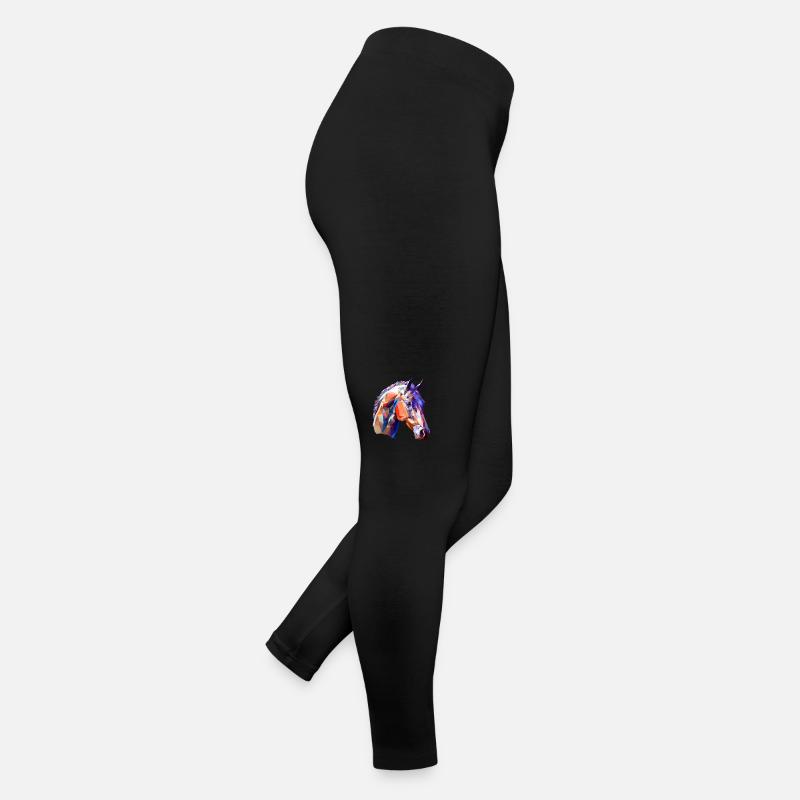Buntes Polygon-Pferd Kreatives Kunst Design Frauen Jersey Leggings