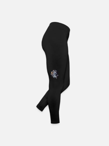 Zebra Baseball Player Sports Design - Women’s Jersey Leggings - black - Right