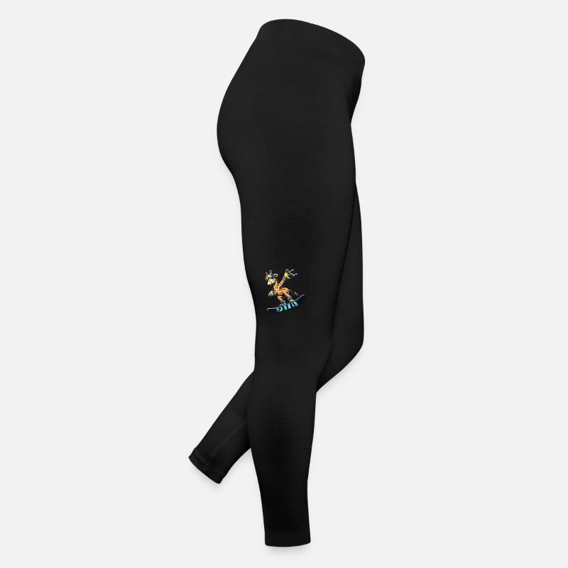 Girafe cool sur le snowboard Legging en jersey Femme